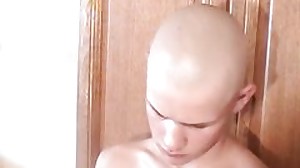 Clean-Shaved youngster unsheathes draining