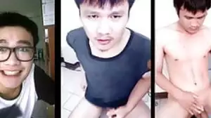 Thai Male college shaved cock camshot