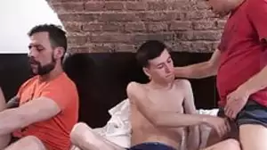 Two daddies pound younger guy raw find out sloppy