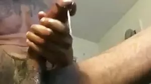 Black guy Monster cock tattoo masturbation jerking