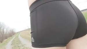 My Gym Shorts Booty on a Walk