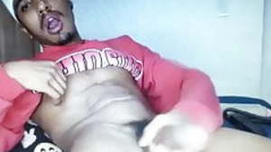 Young Hot black guy edging his popular hung thick