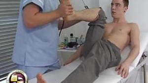 British twink has his first anal exam from the