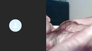 Hairy daddy masturbates on webcam