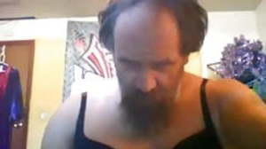 slaveboy5050 Bearded Daddy crossdressed on cam