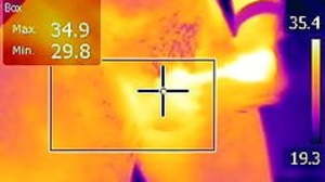Thermal Imaging Infrared male masturbation and cum