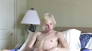 Blond twink on every side long luscious quill