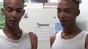 Skinny Black Twink Identical Twin Brothers