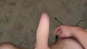 Young teen with a huge cock