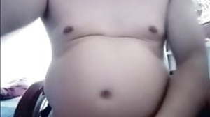 Cute chinese chubby daddy plays on webcam (no cum)