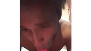 Tyler Sucking His Dildo!