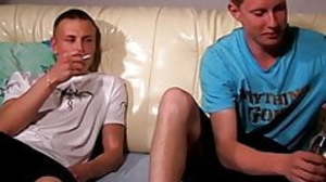 Smoker twinks ass fingering turns into doggystyle