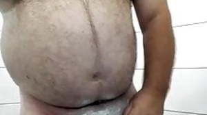 Hungariam man is shaving and jerking off