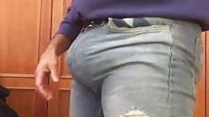 Big Bulge Bulging Tight Jeans