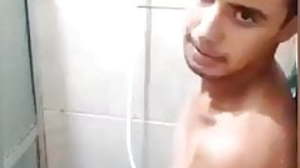 Hot Boy jerking in shower and cum (snapchat story)