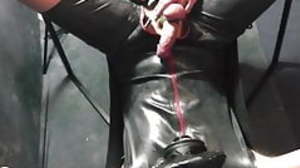 Rubber boi shaved teased fucked