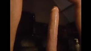 Loborn anal huge dildo riding and gaping ass hole.