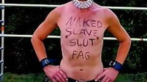 totally naked slave outdoor public enema body