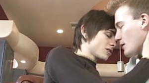 Emo twink Miles Pride cums after a long time anal