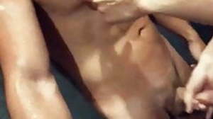 Hot Asian guy nipple played by his friend in the..