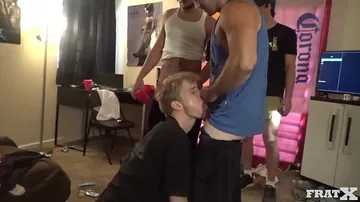 Naughty school soiree with Jock & his bitchy mate: