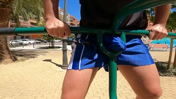 Whitecockfetish's risky public getting off with