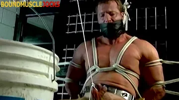 Derek is trussed and has his nut pulled taut