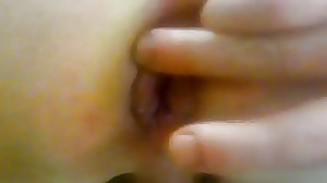 My boyfriend pushes my cum out of his ass