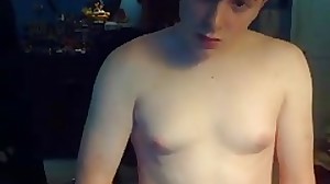 Cute Boy With Super-cute Boobs And Steamy Smooth