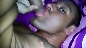 Homosexual boy films self while deepthroating his