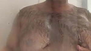 Indian Hairy Chunky Bear in the Shower