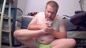 Chunky Ginger Boy Licking Feet Non Nude