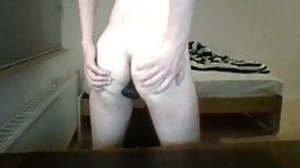 Dutch twink plays with his ass
