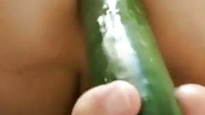 Blissful arab fuck ass with cucumber